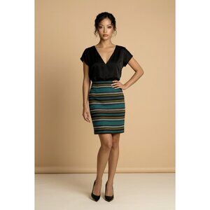 NWT Worth New York Textured Pencil Skirt Chicory Brown Multi Size 2 Women